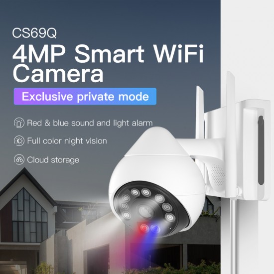 CS69Q WIFI Full Black 1440P Outdoor Security Camera with High