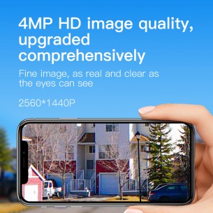 CS69Q WIFI Full Black 1440P Outdoor Security Camera with High