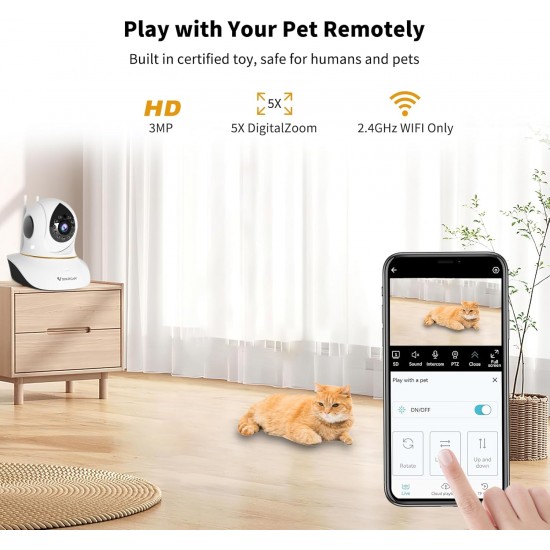 C38S-PD 3MP IR Night Vision, Motion Detection, 2-Way Audio, Cat