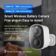 CB54-TZ Security Camera with Solar Panel, 5000mAh Battery, Free Cloud
