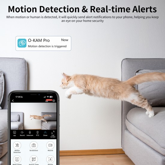 CS49L WiFi 1296P Indoor Camera with Full Color Night Vision,