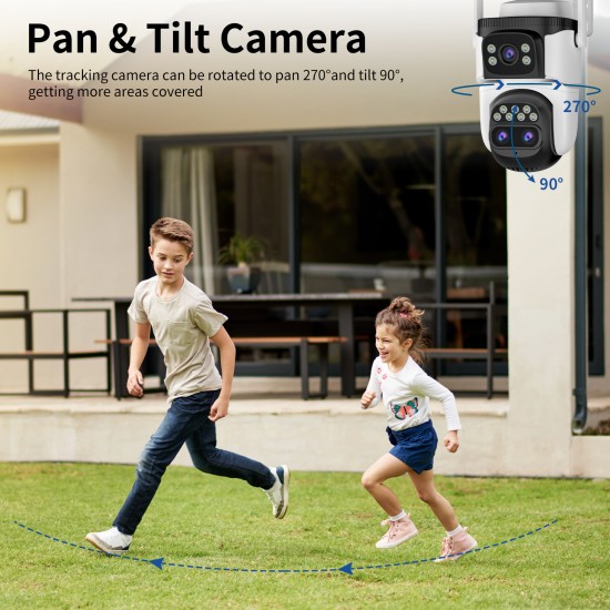 CS621ZR Three Lens Dual Views Waterproof Zoom Security Camera