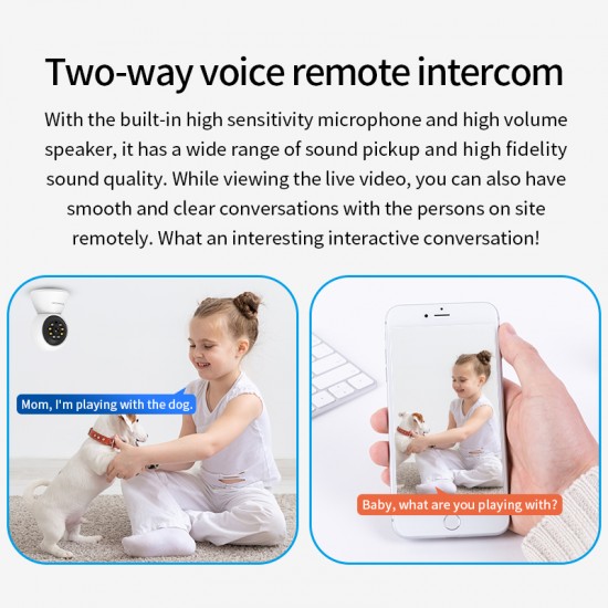 C991 Indoor  3MP HD Pan&Tilt Cut Dome Camera