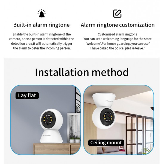 C991 Indoor  3MP HD Pan&Tilt Cut Dome Camera