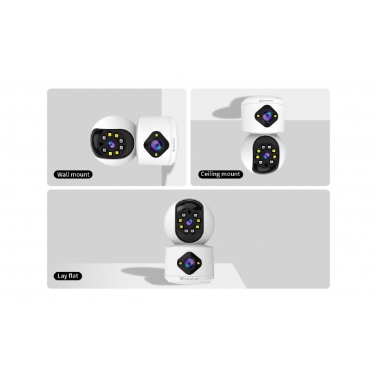 C992DR WiFi Indoor HD Color PT Dual lens Camera 