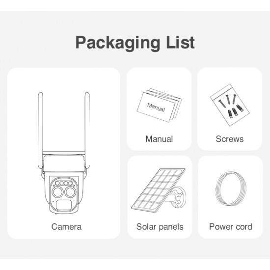 CB67D  Solar Panel Security  Outdoor WIFI  Battery