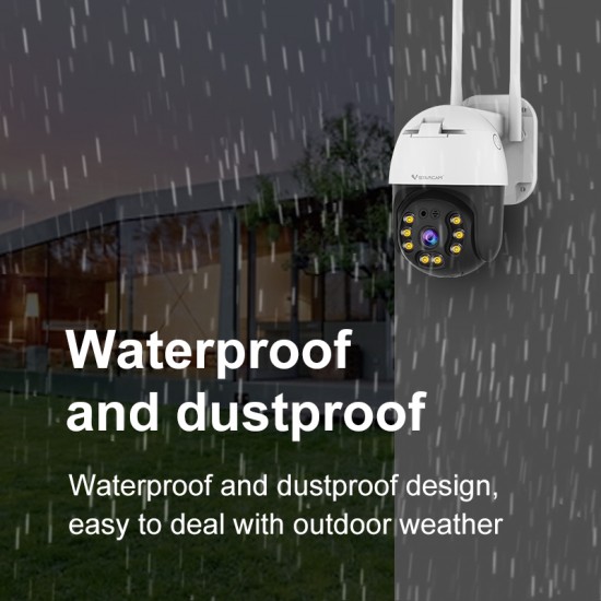 CS64  AI PTZ Waterproof Outdoor Camera with Full-color Night