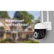 CS662 Smart Outdoor Red&Blue Lights Alarm IP Camera 