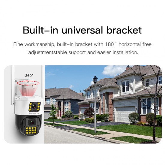 CS663DR 1296P HD Dual-lens&Views on One Screen Security Camera 