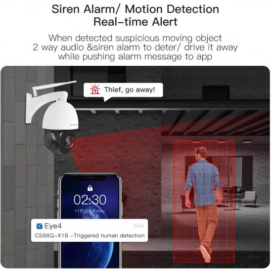 CS66Q-X18P  18X Zoom 4MP PTZ WIFI Outdoor Camera [POE]