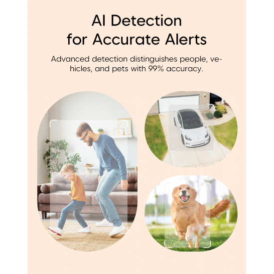 CB554 2K Wireless Security Camera with magnetic mount,Outdoor and Indoor